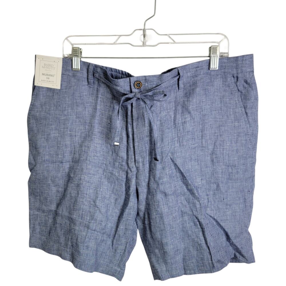 NEW Baird McNutt Mens Linen Shorts Size 38 Murano Alex Slim Fit Beach Resort